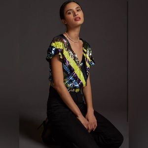 Rdalamal for Anthropologie, Sequin Top
